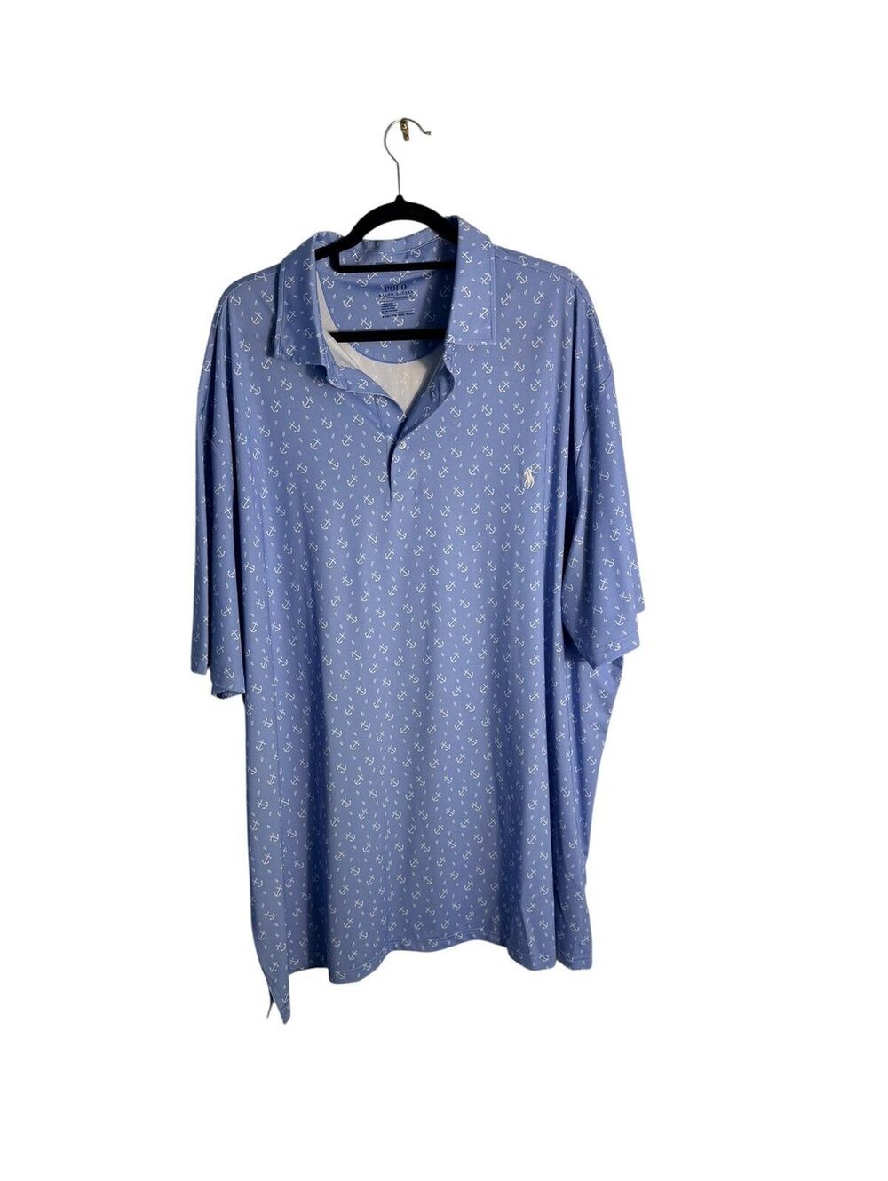 Polo Golf Ralph Lauren Anchor Print Performance Polo Shirt Men's 3XLT NWT